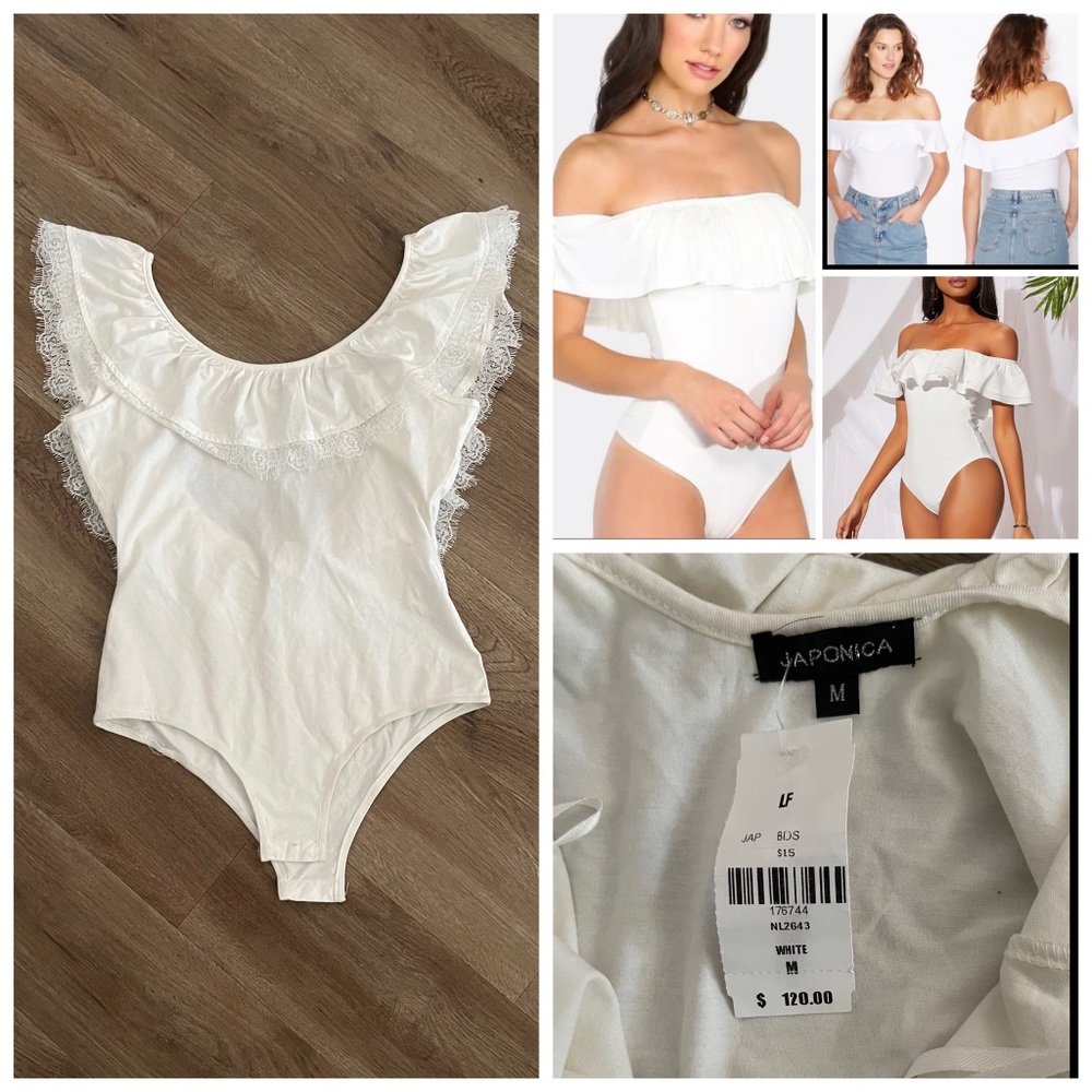 Japonica Off The Shoulder Bodysuit, Lace.